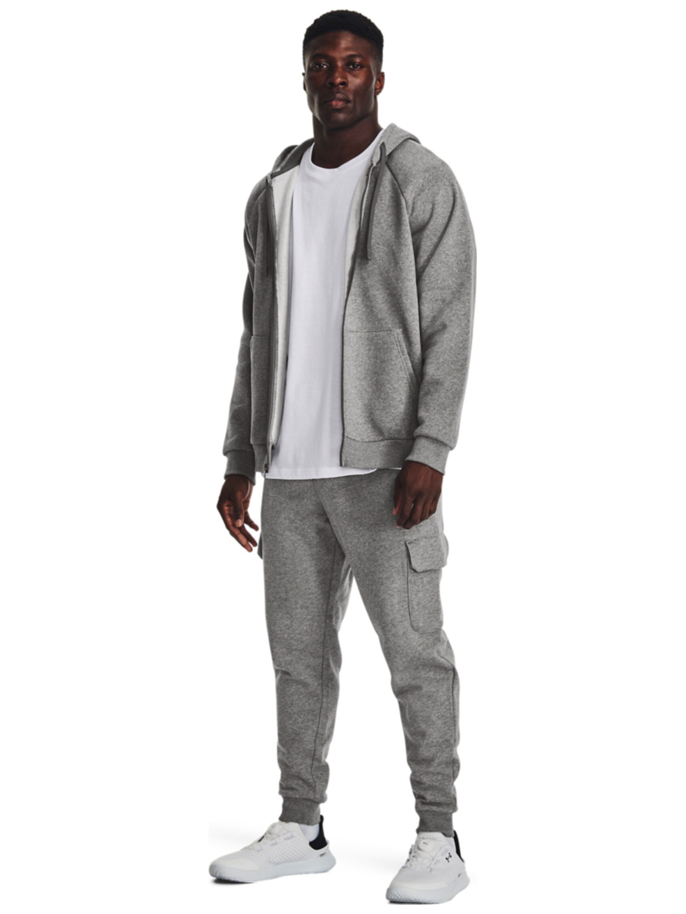 UNDER ARMOUR Regular Sportbroek 'Under Armour Rival Fleece Cargo' in Grijs