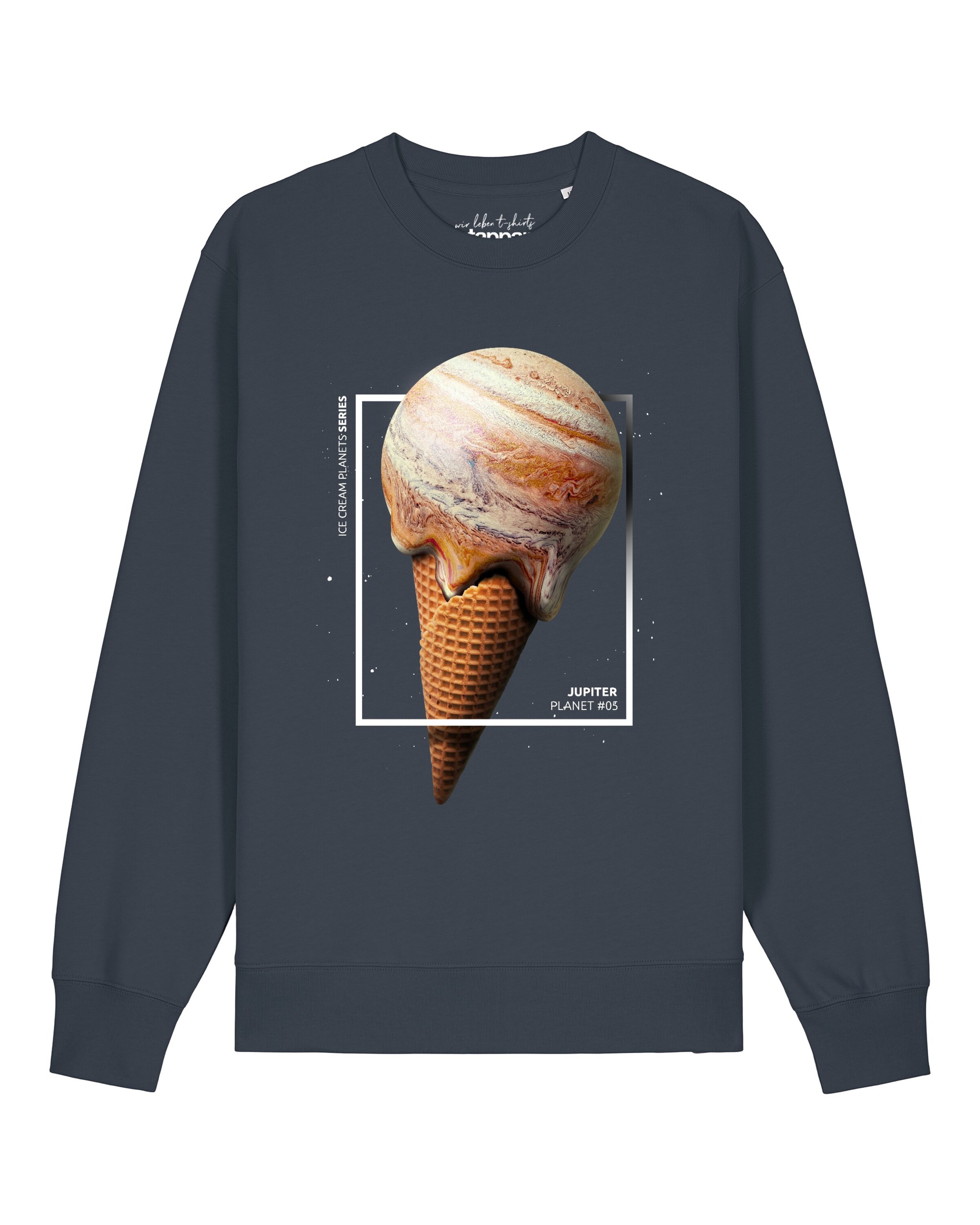 Sweat-shirt 'Jupiter Planet' Watapparel en gris : devant