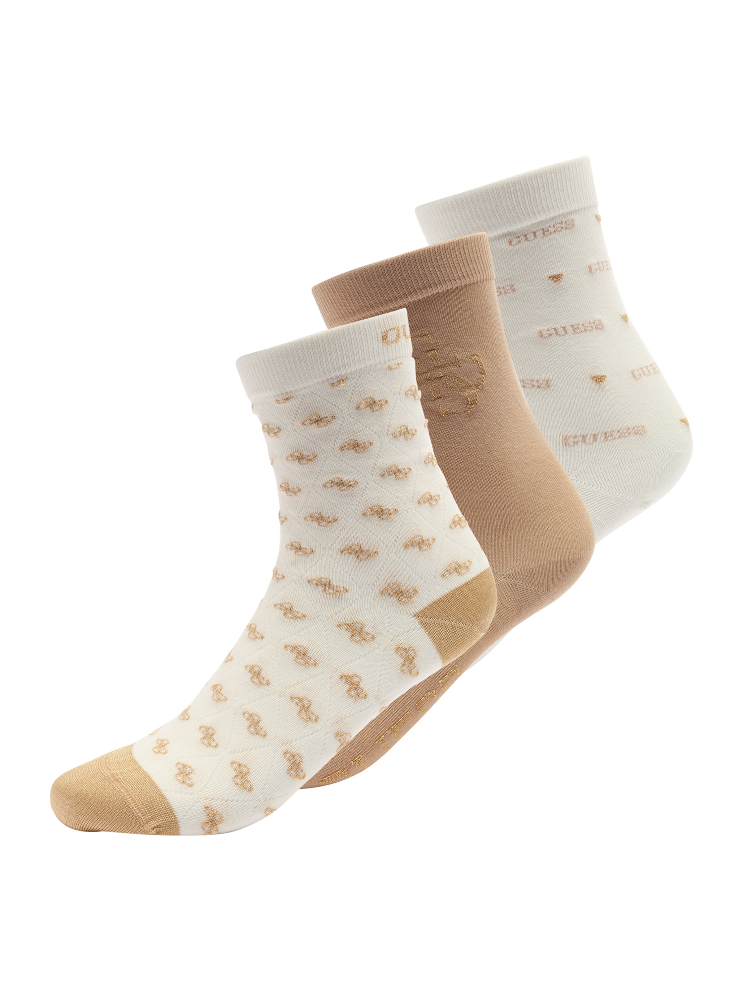 GUESS Κάλτσες σε μπεζ: μπροστά