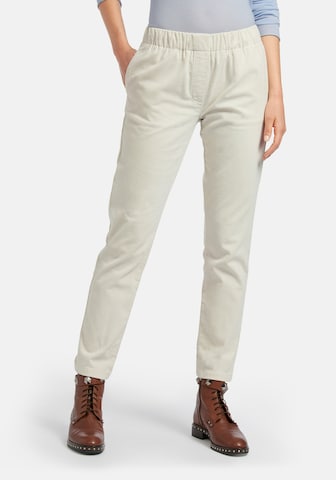 Peter Hahn Slim fit Pants in White: front