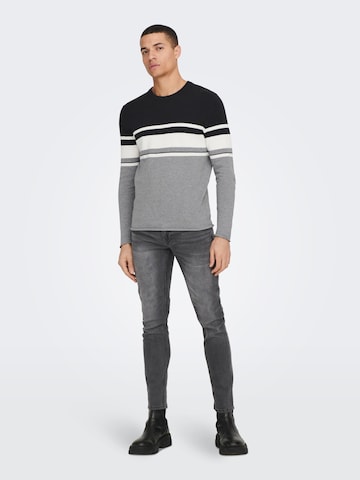 Only & Sons Skinny Jeans 'Warp' in Grau