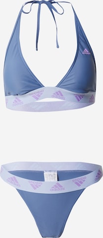 ADIDAS SPORTSWEAR Trikotni nedrčki Športne bikini 'Neckholder' | modra barva: sprednja stran