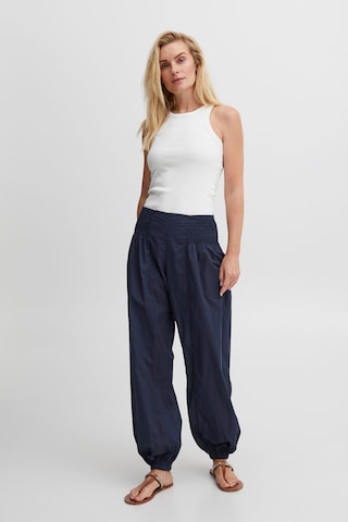 PULZ Jeans Tapered Pleat-Front Pants 'Jill' in Blue