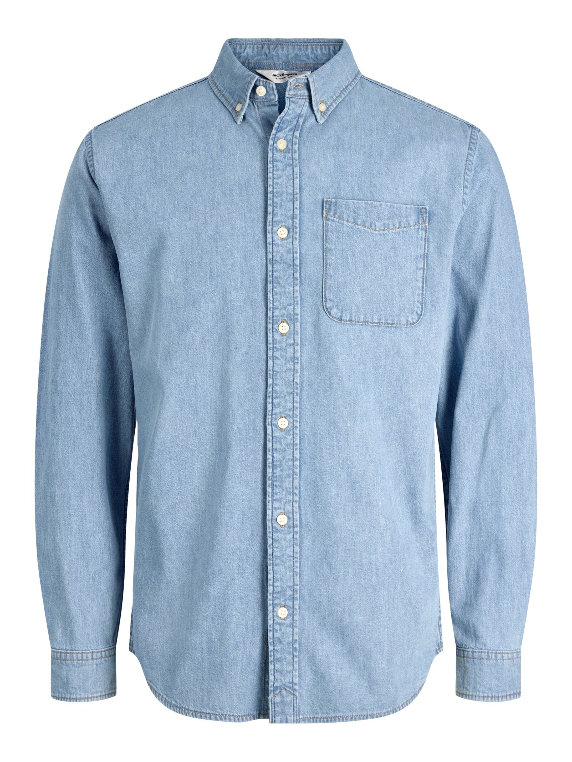 JACK & JONES Srajca 'JJEBROOK' | modra barva: sprednja stran