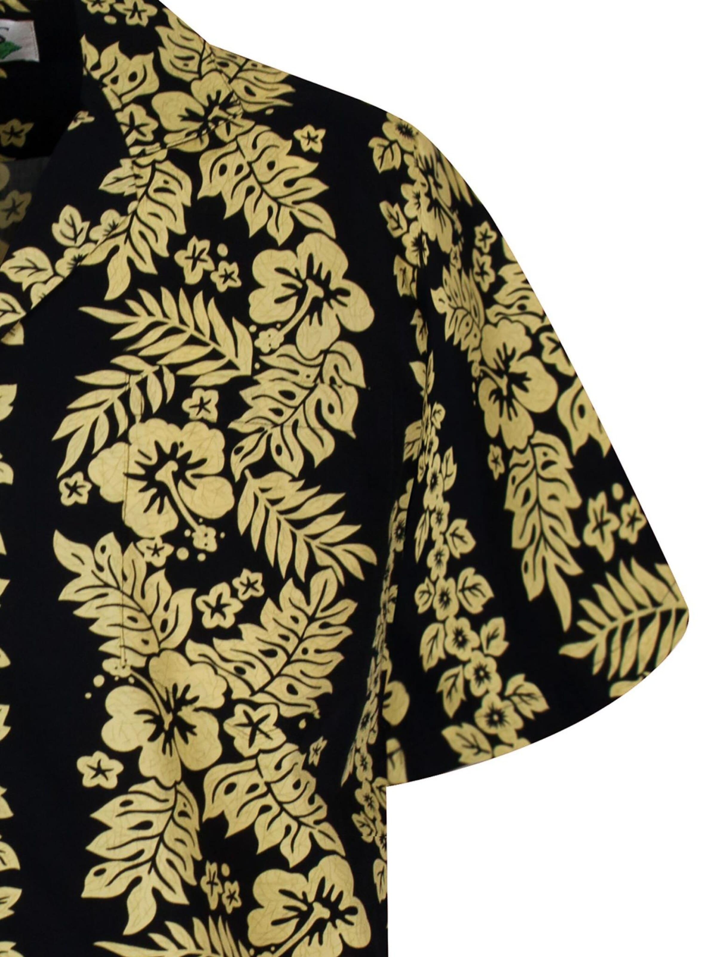KY's Regular Fit Hemd 'Goldgirlande'‌‌‌‌‌‌‌‌‌‌ in Schwarz