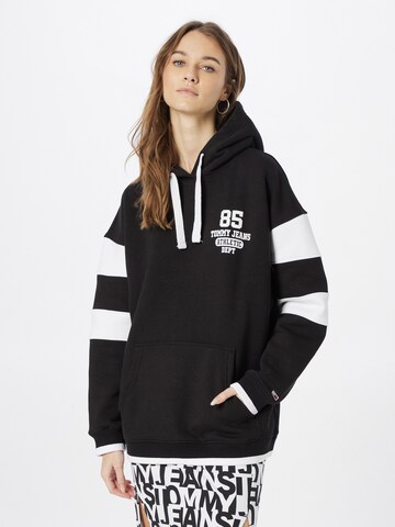 Tommy Jeans - Sudadera en negro: frente