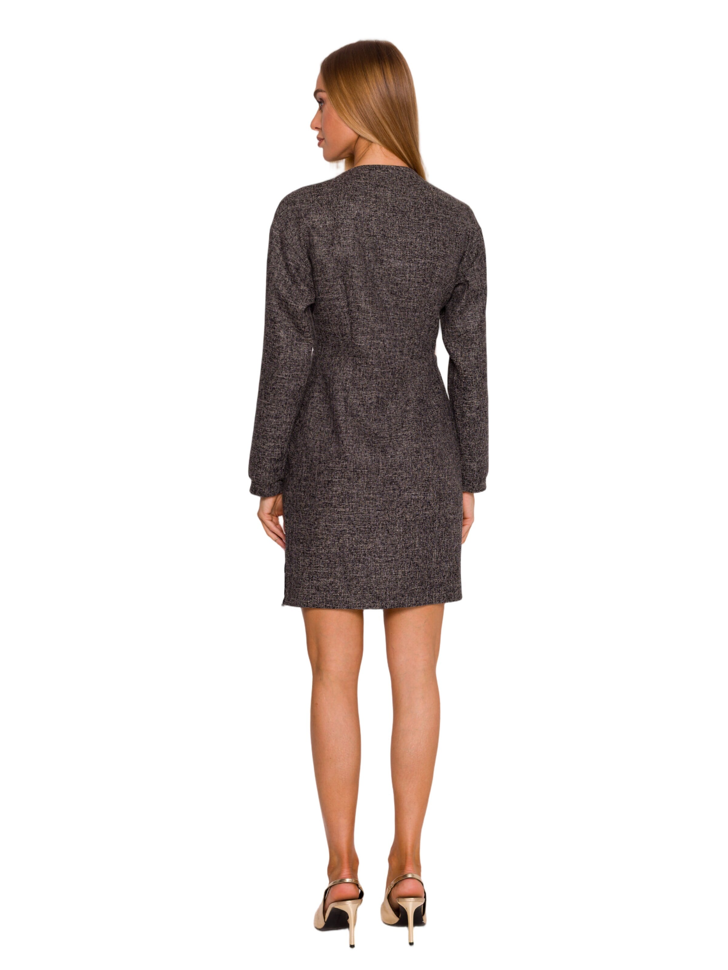 Rochie 'Sukienka tweedowa z koronką' de la made of emotion pe negru