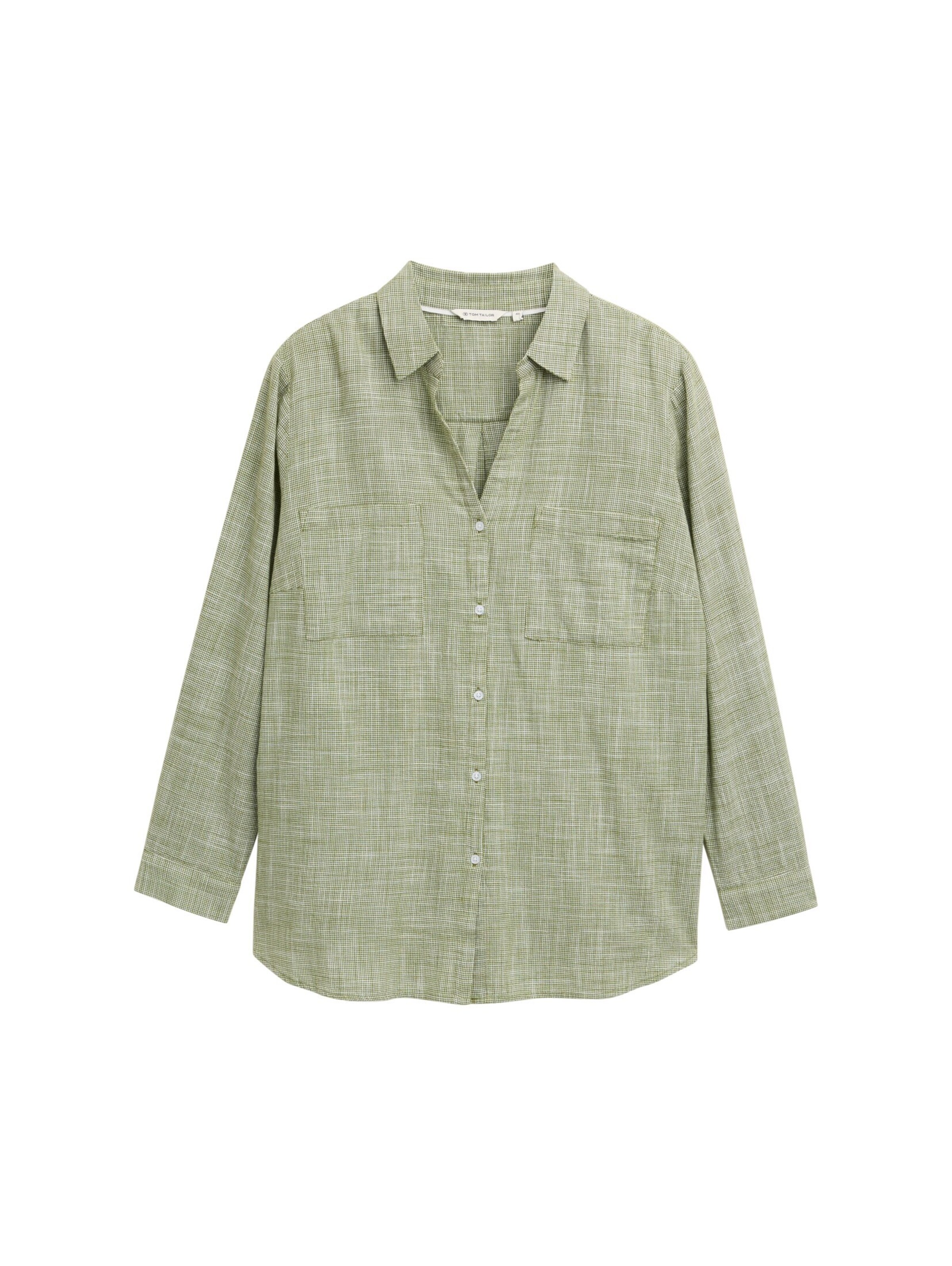Tom Tailor Women + Bluse in Grün: Vorderseite