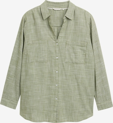 Tom Tailor Women + Blouse in Green: front