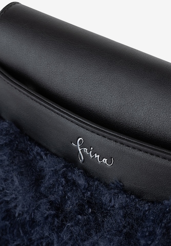 Pochette 'Tylin' di faina in blu