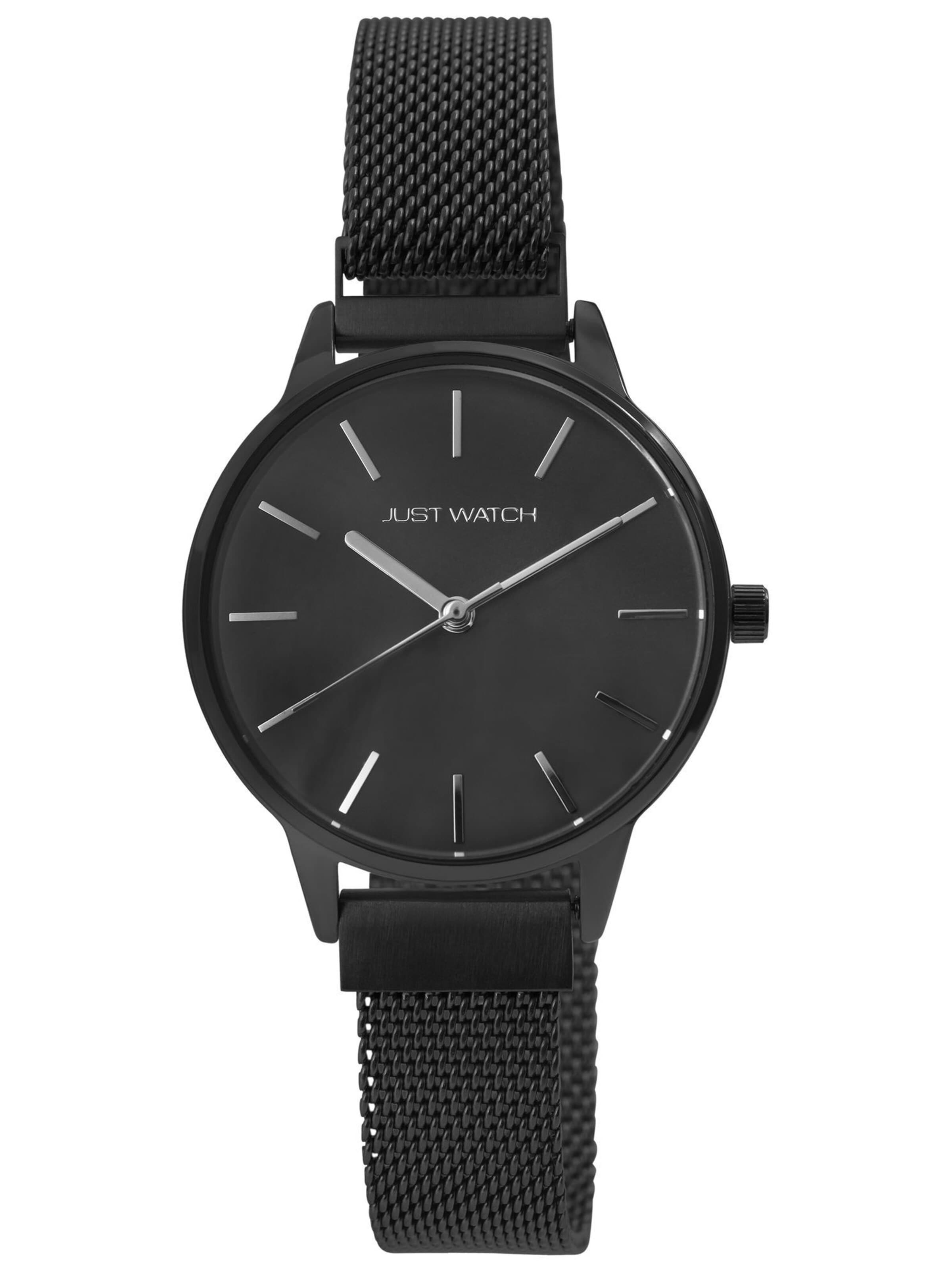Just Watch Analog Watch 'Malva, 3 ATM' in Black: front