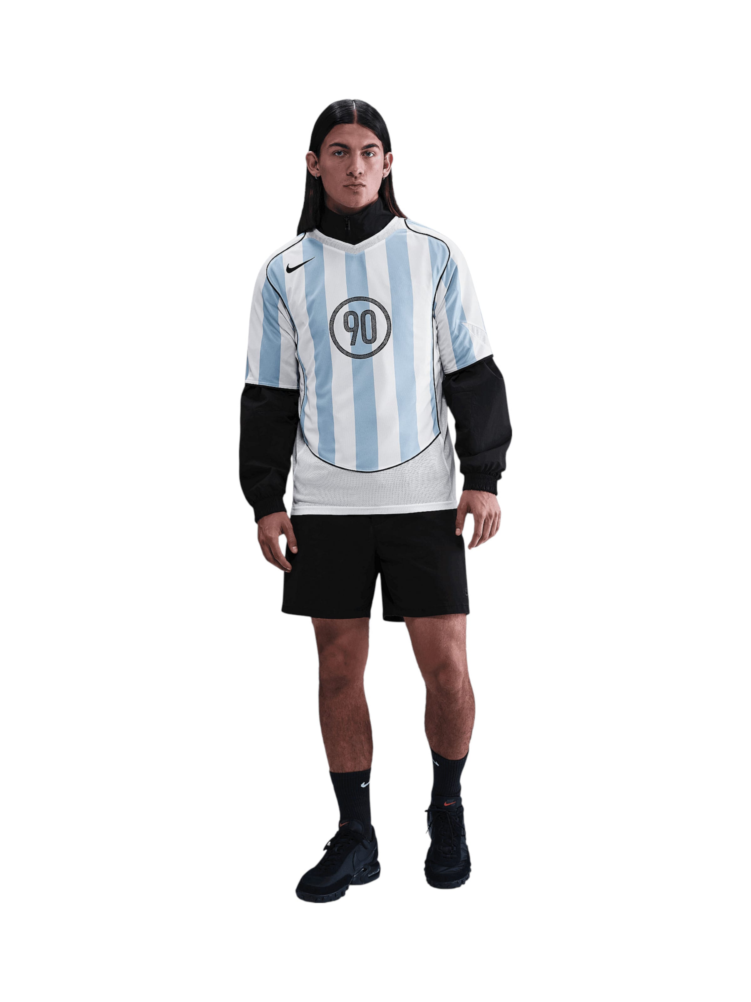 Tricou funcțional 'Total 90' de la NIKE pe albastru: față