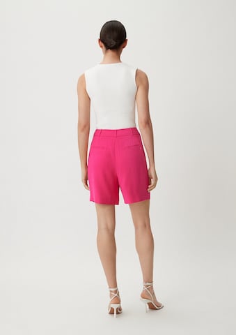 COMMA Loose fit Pleat-front trousers in Pink: back