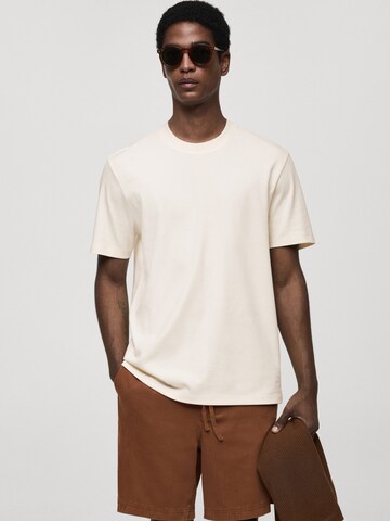 MANGO MAN T-Shirt 'KIMI' in Beige: Vorderseite