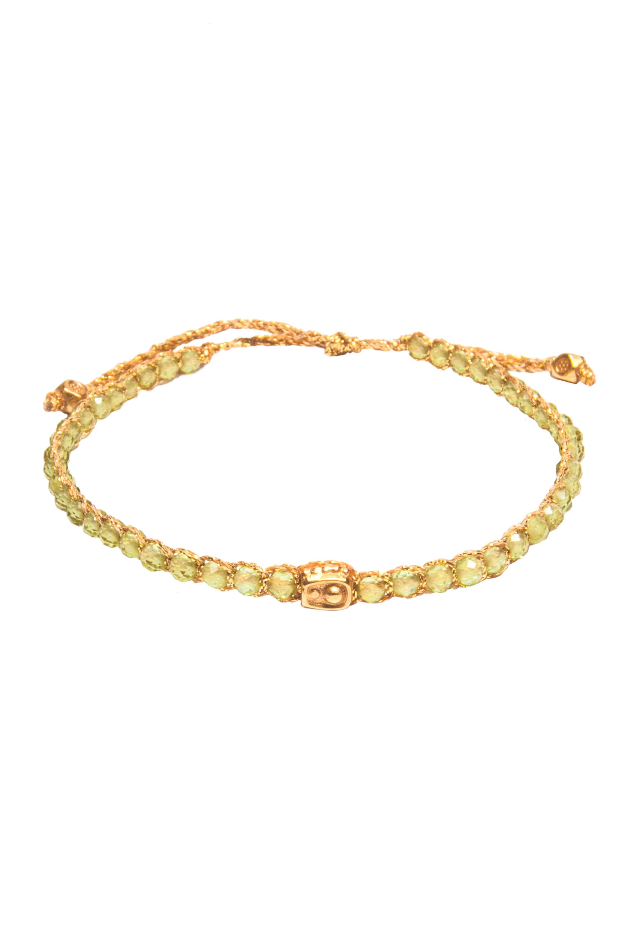 Samapura Jewelry Armband 'Peridot' in Goud: voorkant