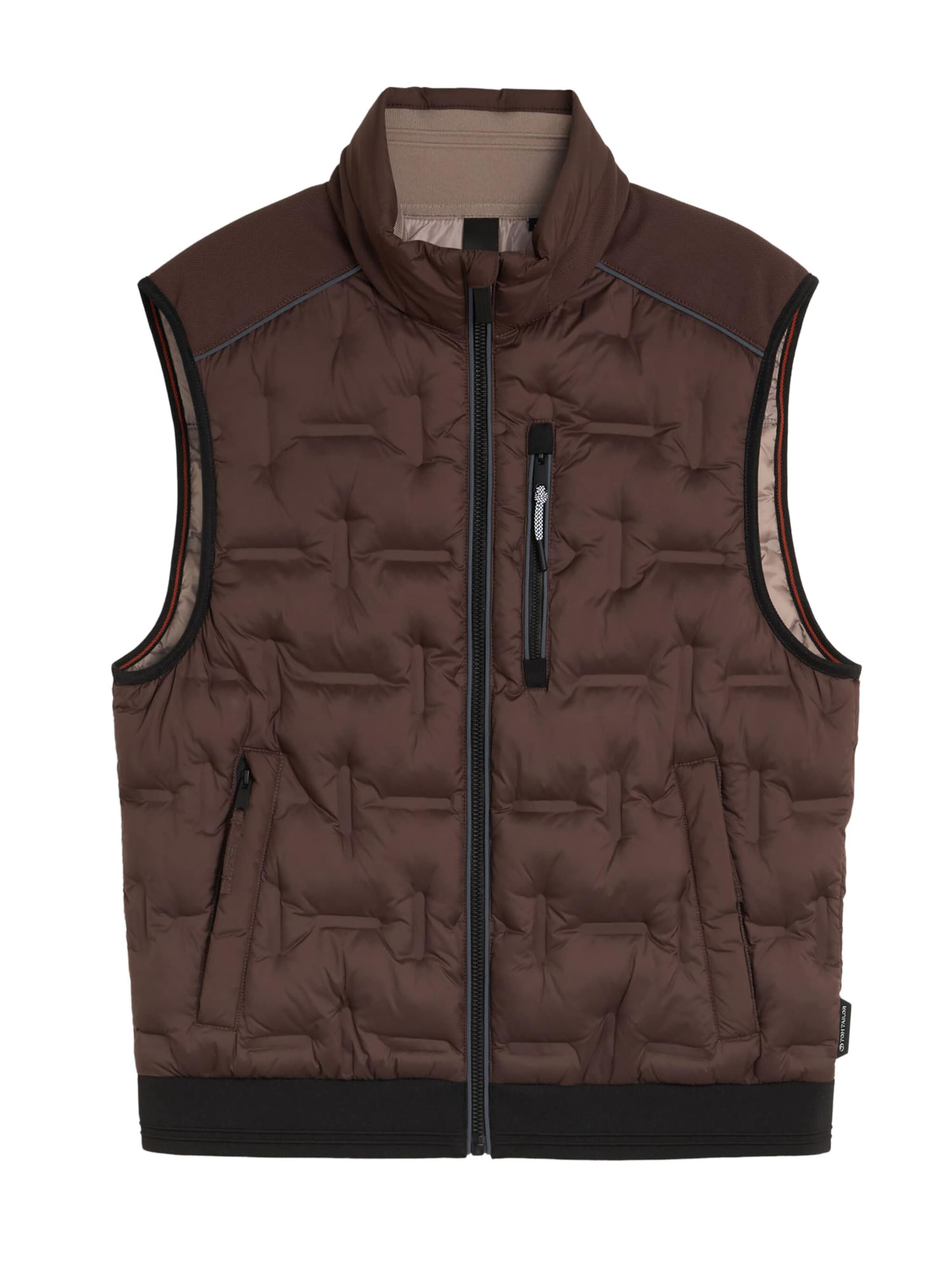TOM TAILOR Vest in Brown: front