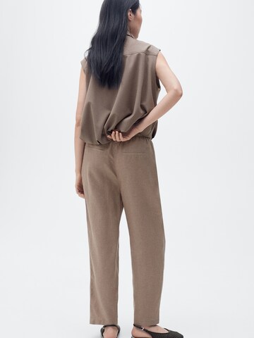 MANGO Loosefit Broek in Bruin