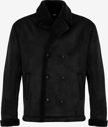 Antioch Between-seasons coat in Black: front