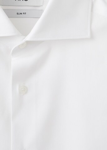 MANGO MAN Slim fit Button Up Shirt 'Emeritol' in White