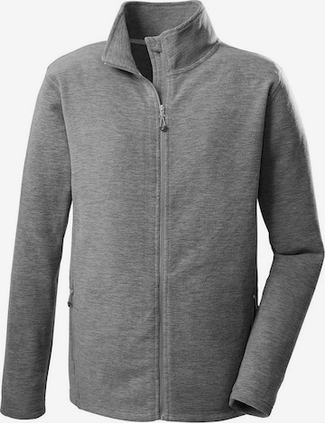 KILLTEC Athletic Fleece Jacket in Grey: front