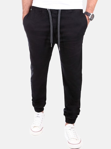 Reslad Slimfit Chinohose 'Chino Jogger' in Schwarz