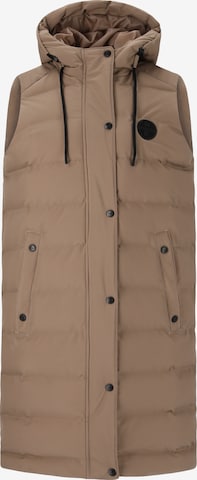 Weather Report Sportbodywarmer 'Chief' in Beige: voorkant