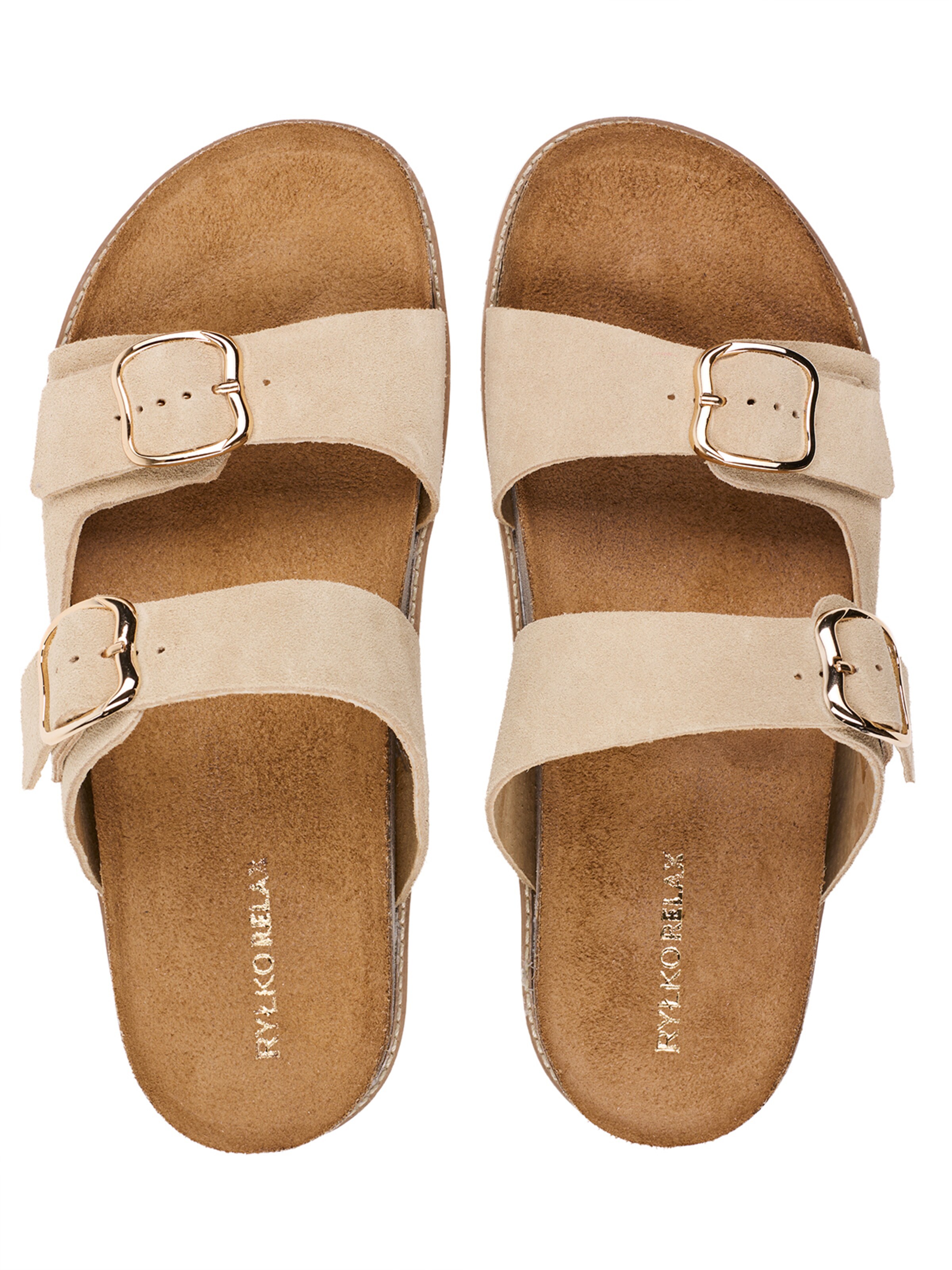 RYLKO Klapki w kolorze beżowy