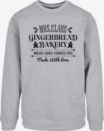 F4NT4STIC Sweatshirt 'Santas Gingerbread Bakery' in Grey: front