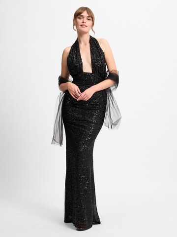 Unique Evening Dress in Black: front