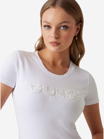 Maglietta 'W5GI17 J1314' di GUESS in bianco