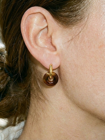 Nemomatheo Earrings 'Himmelskreis' in Brown