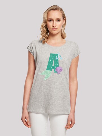 T-shirt 'Disney Alphabet A Is For Ariel' F4NT4STIC en gris : devant