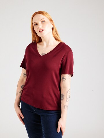 Tommy Hilfiger Curve - Camiseta en rojo: frente