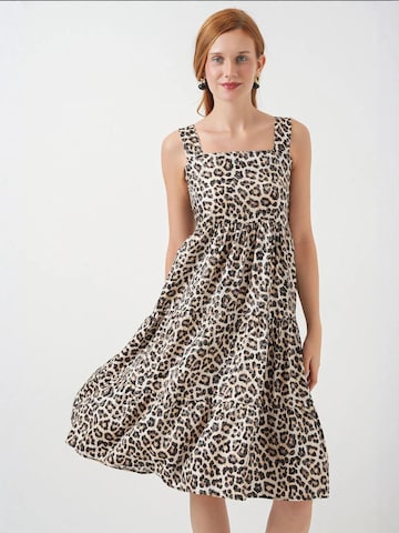 Bigdart Dress in Brown