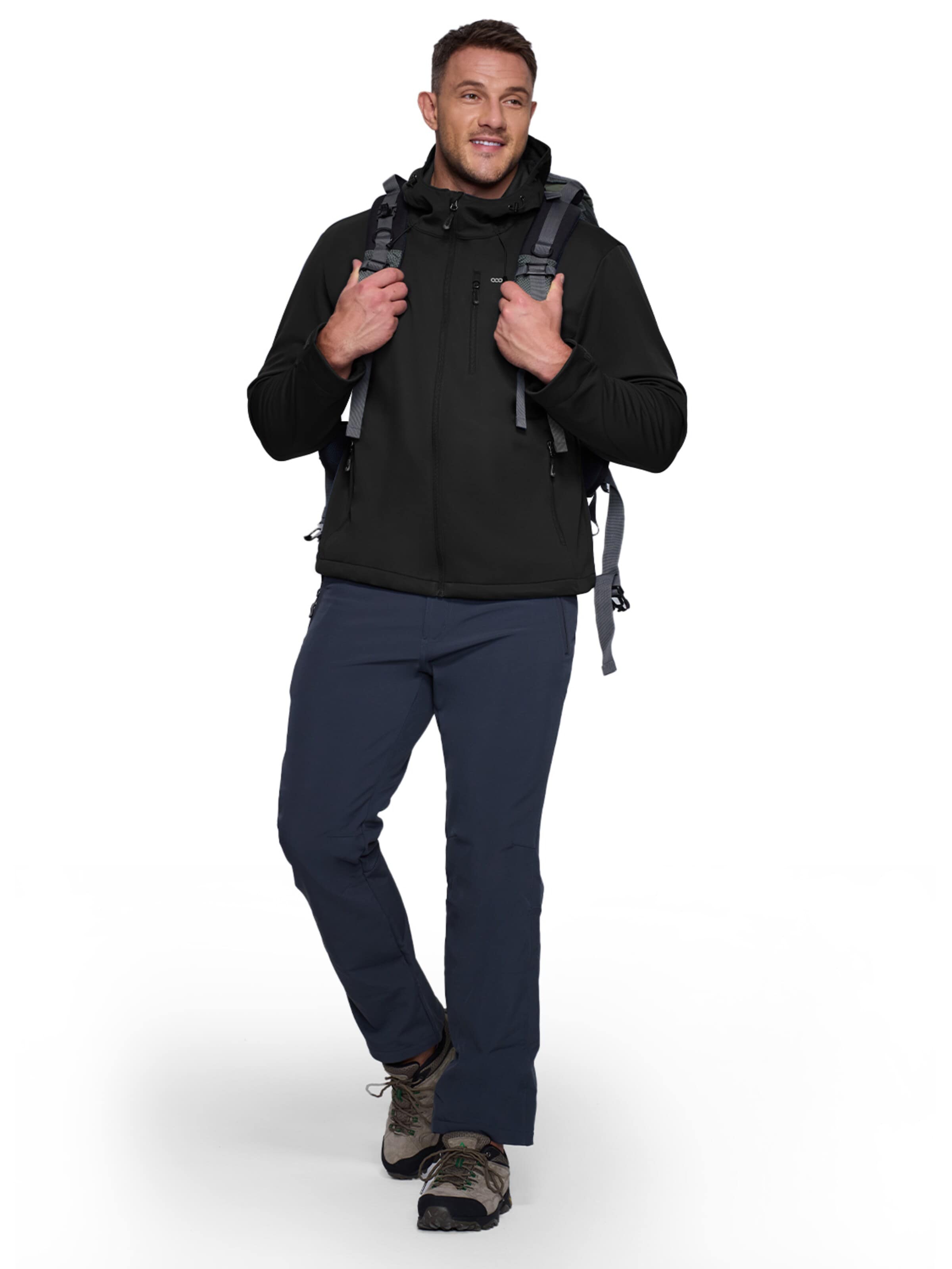 33,000ft Outdoor jacket '33,000ft Men's Softshell Jacket' in Black