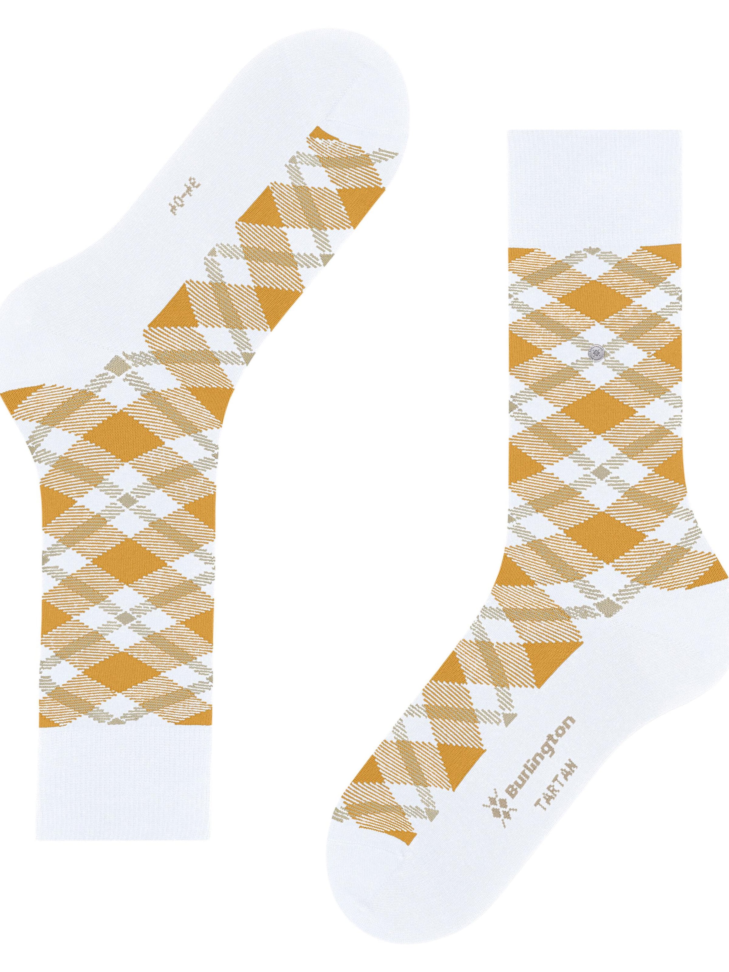 BURLINGTON Socks 'Tartan' in White