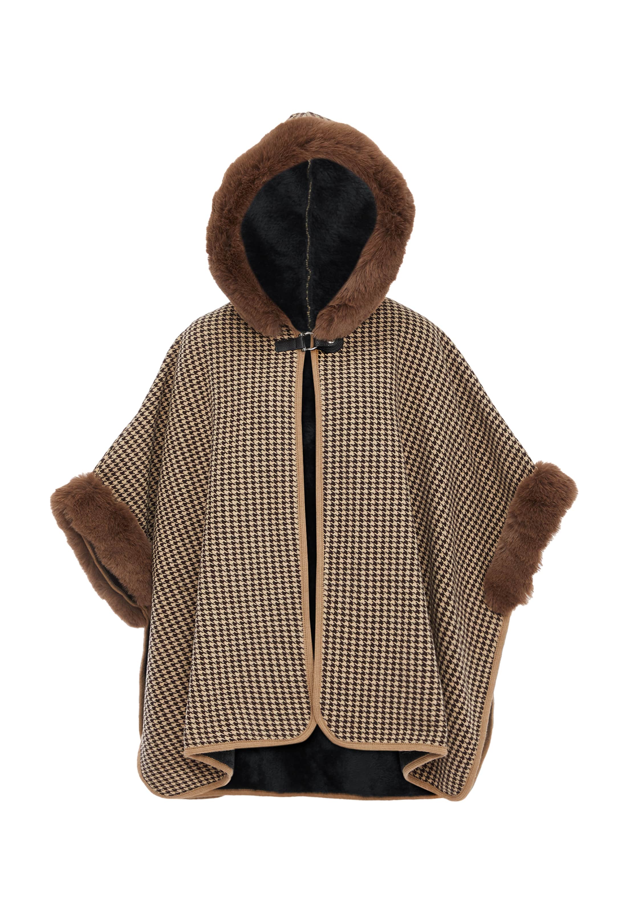 FRAULLY Кейп в Коричневый: спереди