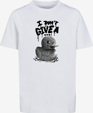 Maglietta 'I Don't Give A' di Mister Tee in bianco: frontale