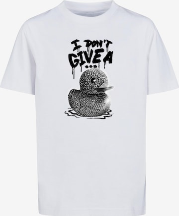 Maglietta 'I Don't Give A' di Mister Tee in bianco: frontale