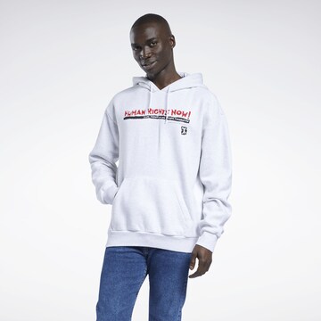 Reebok Sweatshirt 'Human Rights  Now!' in Grey: front