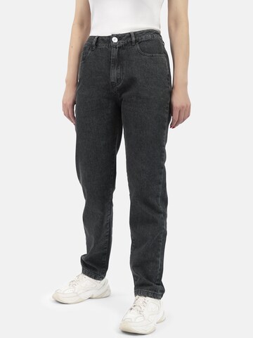 Squad the label Loosefit Jeans in Zwart: voorkant