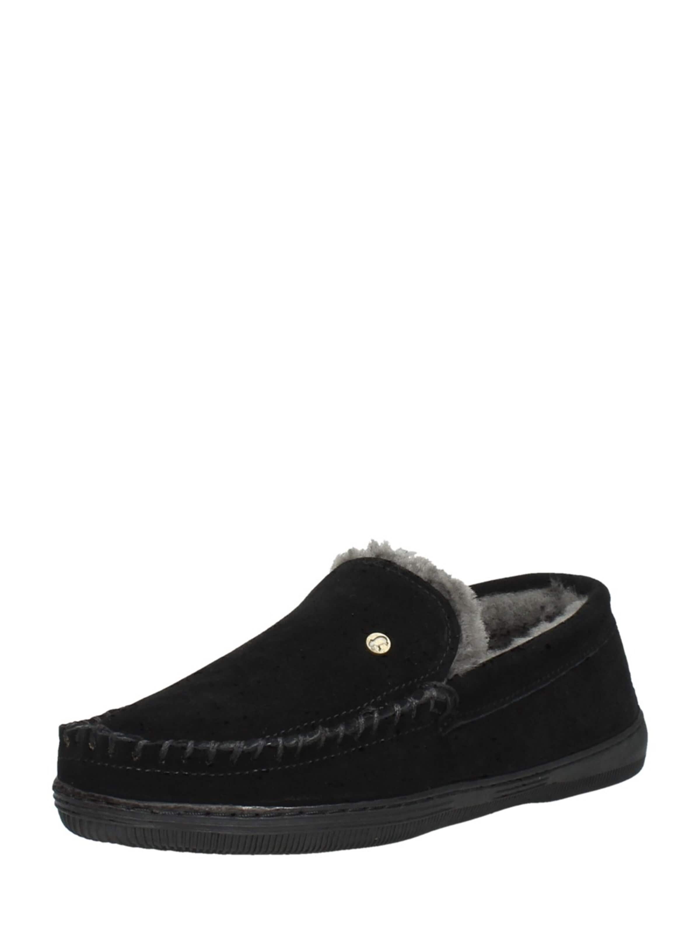 Warmbat Hausschuh 'Grizzly'‌‌‌‌‌ in Schwarz