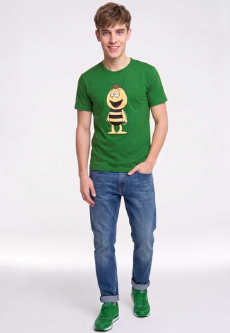 LOGOSHIRT Shirt 'Die Biene Maja - Willi' in Green