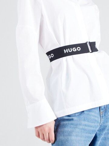 HUGO - Blusa 'Etena' en blanco