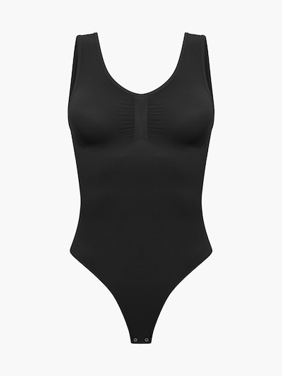 cfab (formerly creamy fabrics) Shapingbody 'Tank Bodysuit Sculpting Shapewear mit String' in XS in de kleur Zwart, Productweergave