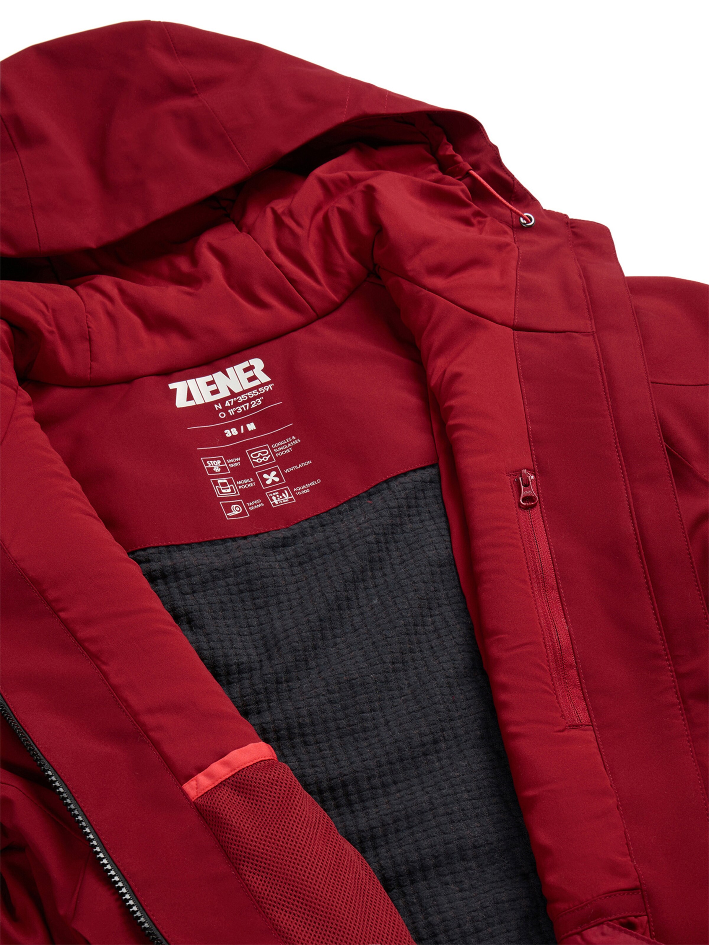 ZIENER Winter Jacket 'RAYKA' in Red