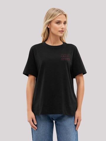 F4NT4STIC Shirt 'Smiley Originals We Are All Original Unique' in Zwart: voorkant