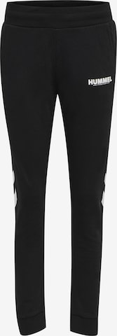 Hummel Tapered Workout Pants in Black: front