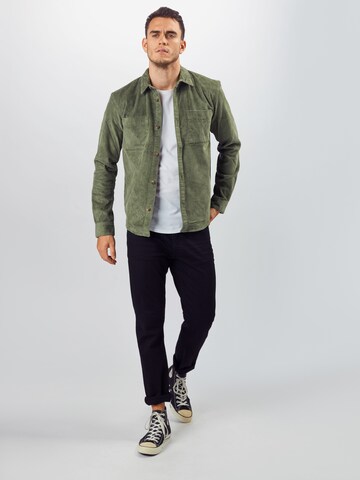 TOM TAILOR DENIM Regular fit Button Up Shirt in Green