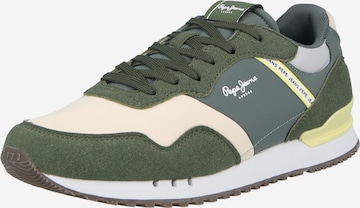 Baskets basses Pepe Jeans en vert : devant